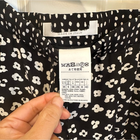 SOLD! on Ebay MaxMara label cut Made in Italy Silk Wide-leg joggers M 165/88A - Picture 10 of 12